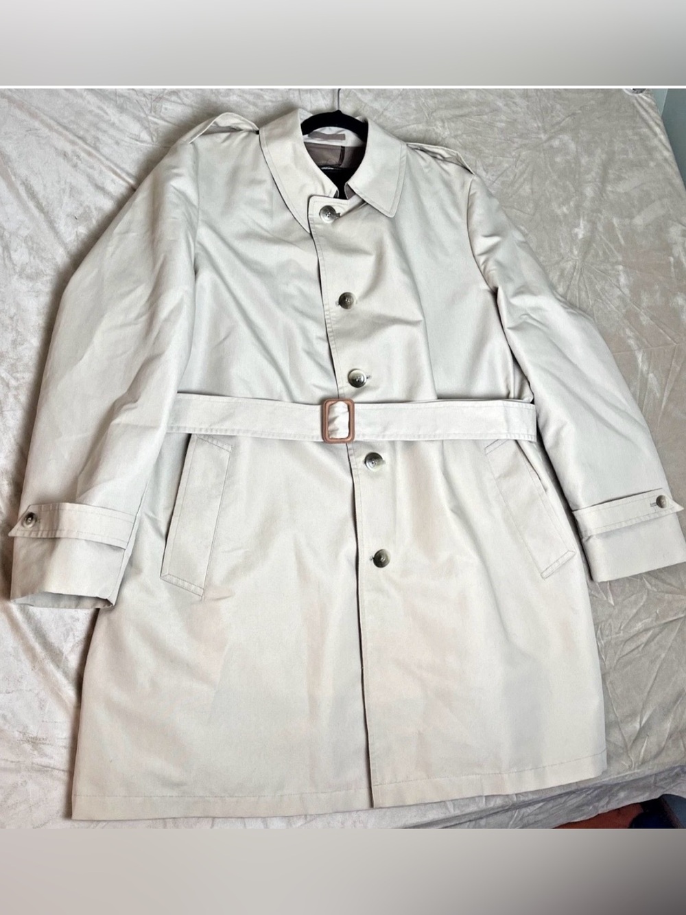 London Fog Maincoats Weatherwear VTG 44 Long Trench Coat Tan Removable Liner